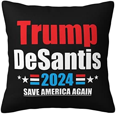 Кадекс Трамп ДеСантис 2024 Перница вметнува 18x18 инчи фрлање перници Вметнете квадратни капаци на перница за фрлање перница