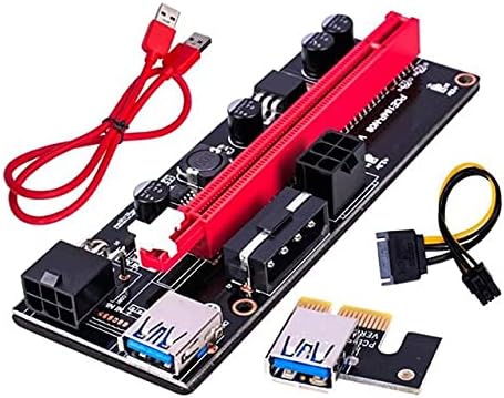 Конектори PCI-E Riser 009S 16x Extender PCI-E Riser USB 3.0 Graphics Card Посветена PCIE продолжена кабел Адаптер картичка-