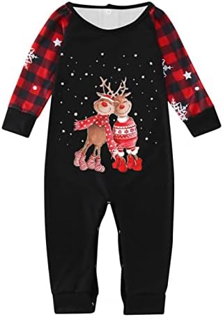 Совпаѓање на Божиќното семејство PJS комплети XMAS PRINT PJS Планиран празник за спиење Семејство PJS поставува семејни пижами