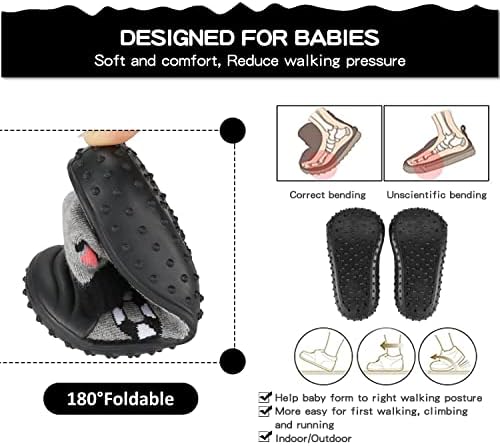 Sebellst новороденче момче чорап чевли против гума од гума од гума, не-лизгачки папучи во затворен простор, лесна еластична еластична