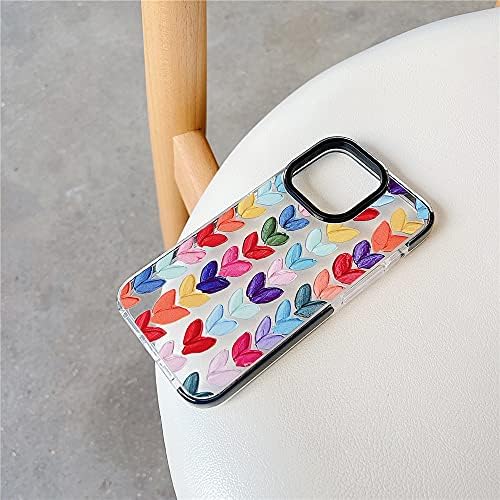 Мода Љубов Срца Јасен Телефон Случај за iPhone 13 Pro 6.1 Случај Симпатична Боја Со Вграден Браник Покритие Shockproof Специјални Кожата
