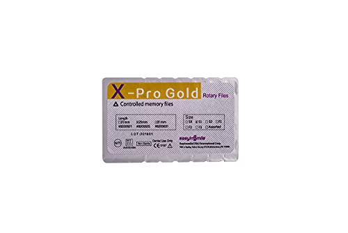 Easyinsmile X - Pro Злато Protaper NITI Ротациони Датотеки, 6 ПАРЧИЊА Memoryо Контролирани Мемориски Датотеки