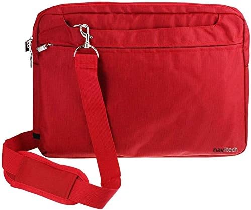 Laptop лаптоп торба со црвена елегантна вода Navitech-Компатибилна со HP X360 2-во-1 Chromebook 14 лаптоп