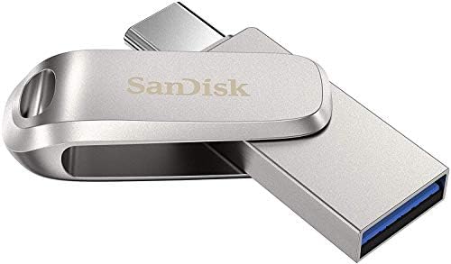 Sandisk 128gb Флеш Диск Ултра Двоен Диск ЛУКС USB Тип-C За Паметни Телефони, Таблети , И Компјутери - ГОЛЕМА Брзина USB 3.1 Пакет Со Сѐ, Но Stromboli