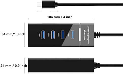 SHANFEILU USB 3.0 ЦЕНТАР СПЛИТЕР USB Екстендер 4-Порта Центар Податоци 5Gbps со 11.8 Продолжен Кабел &засилувач; LED Индикатор ЗА КОМПЈУТЕР,