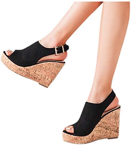 Aniywn женски slingback peep пети платформа сандали се лизгаат на сандали со високи потпетици летни слајдови сандали за жени