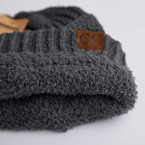 C.C HatsandScarf Exclusives Unisex Soft Stright Fuzzy Sherpa наредена капа на Beanie