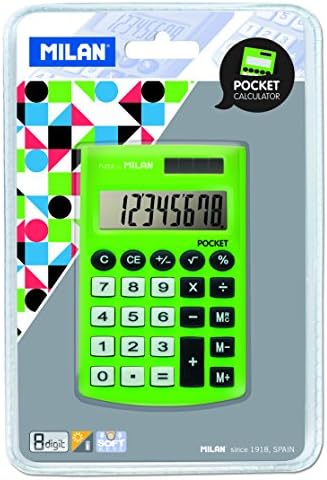 Милан 05125 8-цифрен калкулатор, зелена