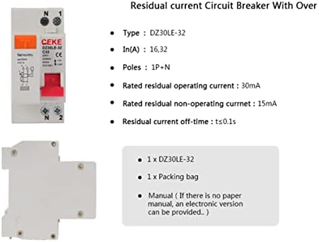 BneguV 1P+N 230V MCB преостаната струја на струјно коло со над и кратка струја за заштита на истекување RCBO