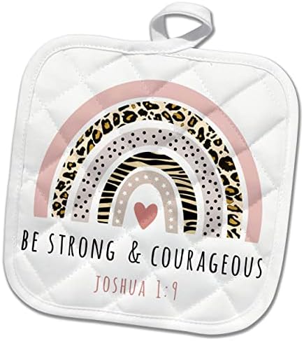 3drose Бидете силни и храбри - Христијански Библиски стих Цитат леопард ... - Потолци