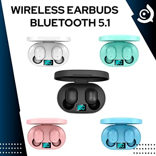 Cubaco Wireless Earbudsbluetooth 5.1 Во ушите Слушалки со мала тежина Вграден микрофон, IPX4 водоотпорен, потопен премиум звук на долги растојанија