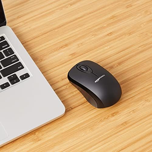 Амазон Основи Безжичен Компјутер Глувчето СО USB Нано Приемник-Црна
