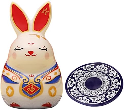 Абоофан зајаче зајак фигура Кинеска Нова Година 2023 година Зајак украси за зајаци, фигурински животински статуа зајак минијатурни кинески