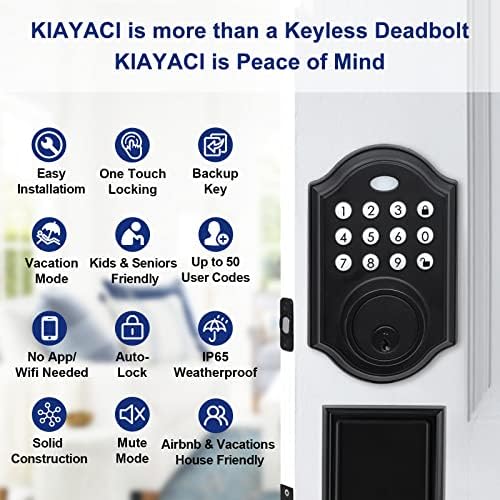 Kiayaci Double Door Door Lock Постави рачки на вратата на вратите влезни заклучувања на вратите со тастатурата Deadbolt единечен