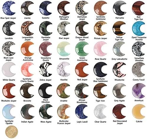 Justinstones на големо многу 10 парчиња мулти-боја врежан скапоцен камен Месечина Месечина Исцелување света геометрија Чакра камен