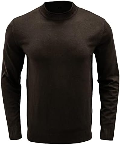 XXBR се потсмева џемпер на вратот за мажи есен тенок вклопат топло плетено плетено врат со долги ракави, цврста боја на лесни