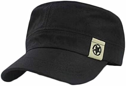 Бејзбол поле во армиска капа, цврста боја Основна дневна прилагодлива капа за мажи и жени рамен покрив воена капа патрола грмушка