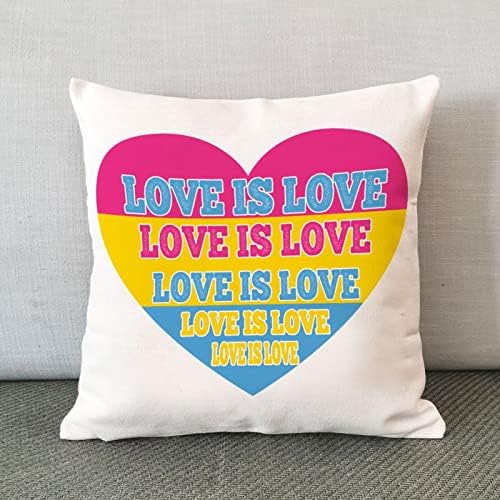 Loveубовта е Loveубов Пансексуална фрлање перница за перници за печење на вineубените, геј гордост виножито ЛГБТ истиот пол геј