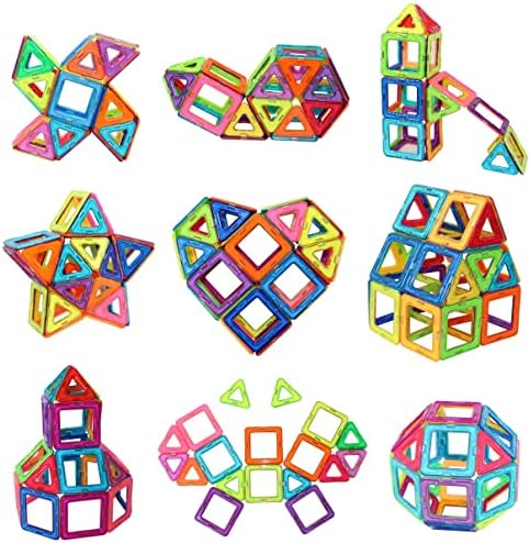 Блокови на магнетни плочки Магнет - 40 парчиња 3Д магнетни градежни плочки играчки за деца