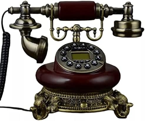 Gretd антички фиксен телефонски повик за домашна лична карта на фиксна смола и имитација на метални телефони за бирање на метални раце