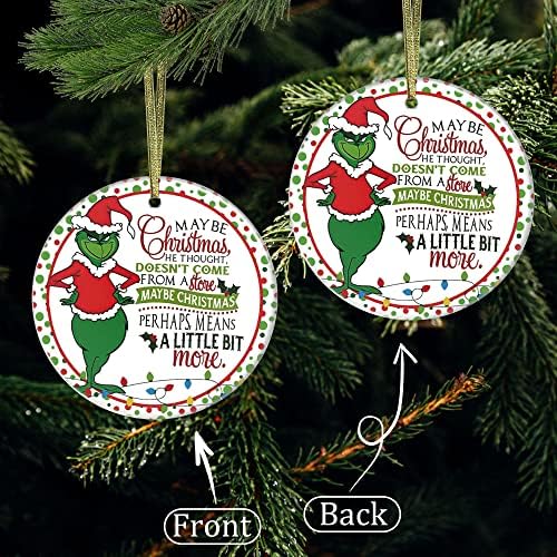 Бтисун 2021 Божиќни Орнаменти Смешни Божиќни Украси Тркалезна Керамичка Пандемија Божиќни Украси За Украс На Дрво Подарок За