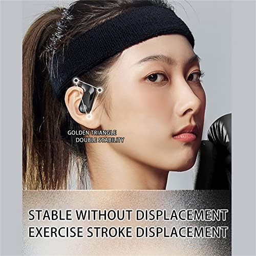 ZZWXWA Bluetooth Слушалки, Безжични Слушалки Со Ушни Куки, Bluetooth 5.3 Магична Поддршка SD Картичка, Дигитален Дисплеј Огледало Слушалки