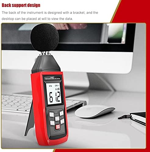 WYFDP Дигитален звук на мерач на мерач на мерач на мерач на мерач на бучава Детектор за декорирање на монитор 30-130dB Дигитален аудио мерен инструмент Аларм за инструмен
