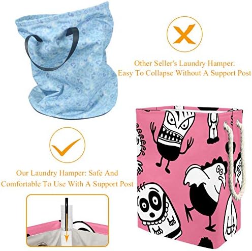 Unicey Апстракт Doodle Monster водоотпорен преклопување на алиштата за преклопување корпа за детска соба спална соба бебе расадник