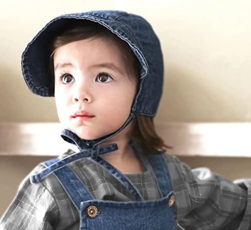 Babyелејт Бебе капаче заснована на кабината на кабината на гроздобер стил, памук, обложен со дете, капачиња за новороденчиња, 6м 12м 18м
