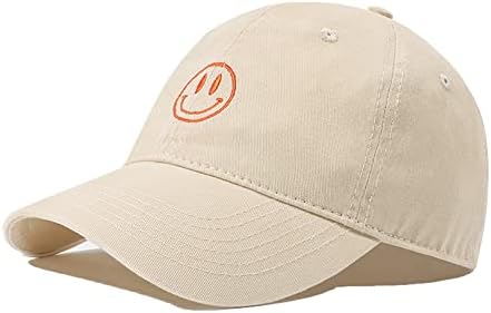 Cioatin unisex насмевка лице везови графички бејзбол капа неволја памук жени мажи со низок профил тато капа