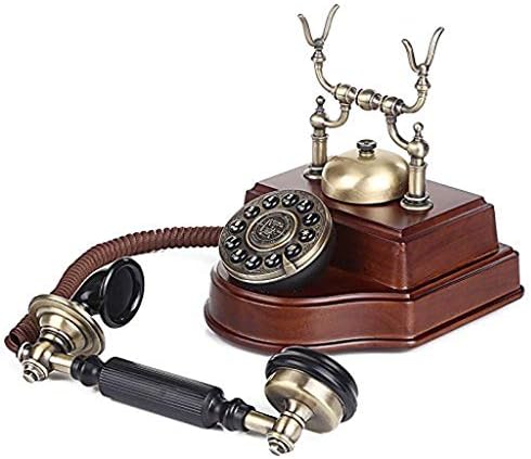 Ретро телефон Trexd ， Ретро фиксни телефонски кабел за дома хотел канцеларија декор цврсто дрво класичен гроздобер стар