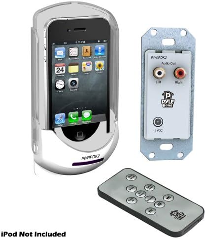 Pyle Home Piwipdk2 In-in-indered Audio Docking Center со безжичен далечински управувач за iPod и iPhone