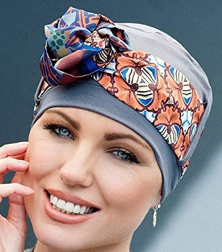 Органска глава на Хемо Хемо - Јана глава | Облека за рак кај жени со опаѓање на косата | Капчиња и прекривки на алопеција | Турбан | 95% бамбус