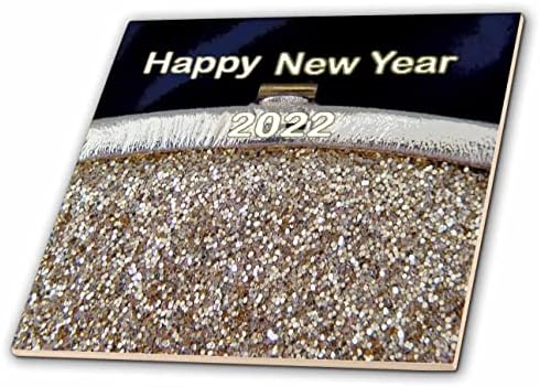 3дроза Слика На Зборови Среќна Нова Година Со Сребрен Златен Сјај Партија Торба-Плочки