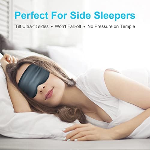 Beszeith 22Mome Mulberry Silk Sleep Mask За жени мажи, 3D контурирана чаша маска за очи за спиење ， заслепи, прилагодливо каиш, супер меко покритие за патување, јога, ноќна маска за екс?