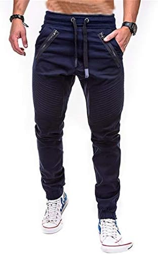 Машки влечење на отворено панталони со панталони обични џогери фитнес џемпери модни атлетски карго панталони џебови
