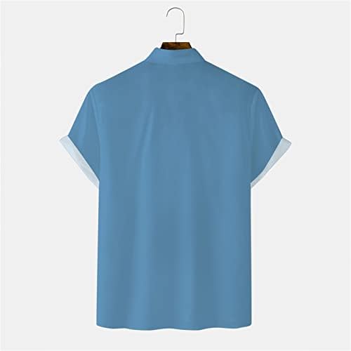 Bmisegm летни тренинзи кошули за мажи за мажи за независност на мажи 3Д дигитално печатење мажи, исклучете ја кошулата со јака од јака
