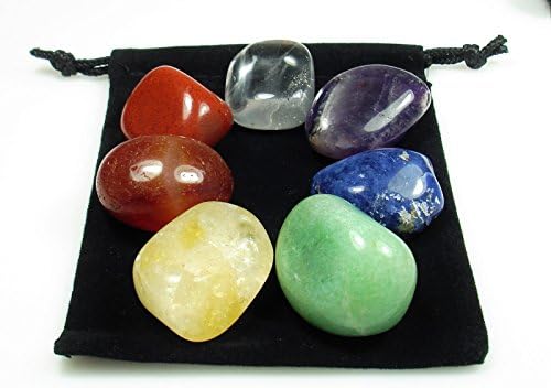 Магијата е во вас Чакра заздравува 7 камени разгалени кристали сет со брошура за инструкции и торбичка