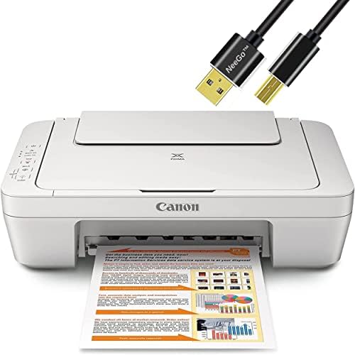 NEEGO Canon Pixma Mg Серија Инк-Џет Печатач Во Една Боја, 3-во-1 Печатење, Скенирање и Копирање Или Домашна Деловна Канцеларија, До