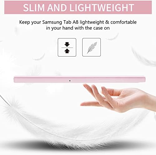 Caszone Case за Samsung Galaxy Tab A8 10.5 инчи 2022 модел, ултра тенок лесен TPU три-пати на три-пати со автоматско будење/спиење