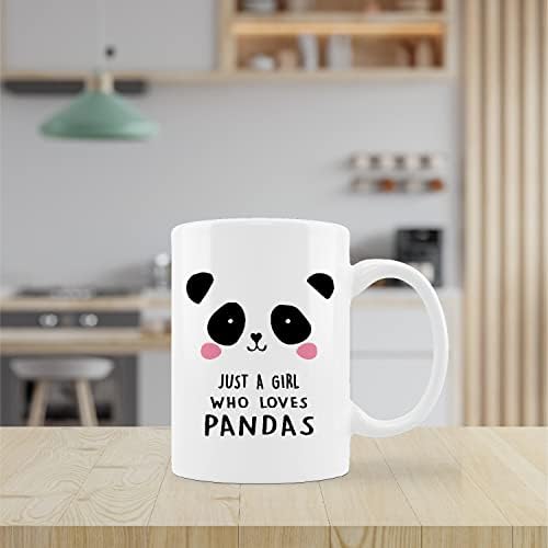 Кунлиса смешна панда чаша за лице со лице, само девојче кое сака керамички кригла керамички кригла-11oz млеко чај чаша чаша