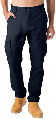 Карго панталони за мажи кои се обидени опуштени вклопени лесни панталони за пешачење на отворено повеќе џебови за истегнување на тренингот