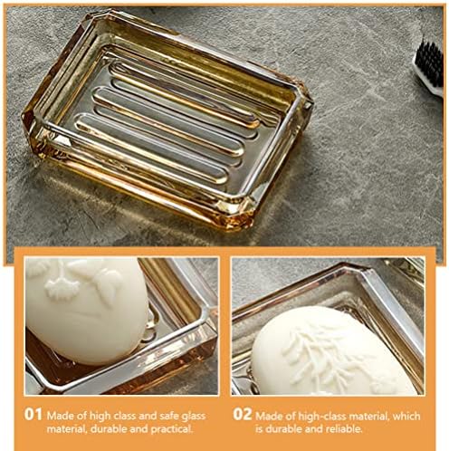 Додатоци на Zerodeko Terrarium, мијалник на сунѓер, стаклена лента сапун, сапун сад за сапун за бања, стаклен сунѓер држач за кутии