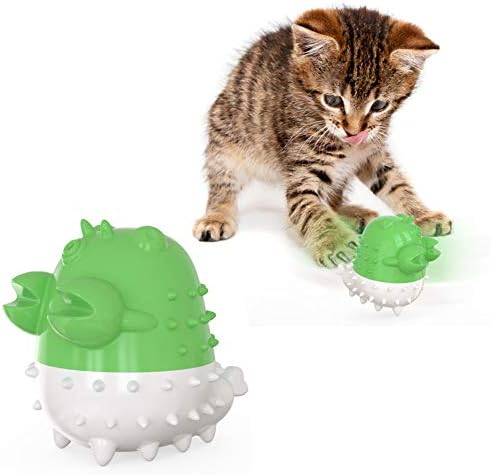 Anypet Електрична риба играчка за мачки, играчка за мачки за затворено, играчка за четка за заби со мачки за мачиња мачки за возрасни, зелена