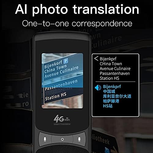 Tfiiexfl Smart Ai Инстант Глас Фото Скенирање Преведувач 2.4 Инчен Екран На Допир Поддршка Офлајн Преносни Мулти-Јазик Превод