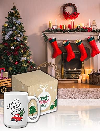 Божиќна Шолја За Кафе, Празнична Шолја За Кафе, Смешни Божиќни Филмски Чаши Подарок Од Семејството, Пријатели-Кригла Во Украсна Божиќна Кутија