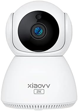 Комери за безбедност на домашни Xiaovv, 2K 360 степени 2.4GHz WiFi Security Camera, режим на приватност, ноќна визија внатрешна камера за домашни