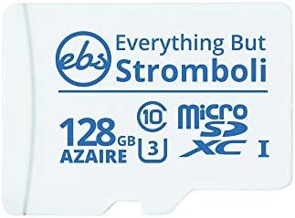 Сѐ Освен Stromboli 128gb Azaire MicroSD Картичка За Gopro Акција Камера Работи Со Херој 9 Црна Класа 10 U3 UHS-1 Sdxc Мемориска Картичка Пакет