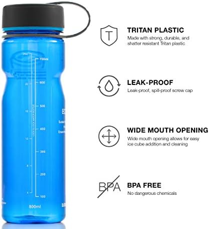 Заклучување и заклучување Широка капа за завртки за уста БПА бесплатно нетоксично пластично спортско шише за спортска канцеларија