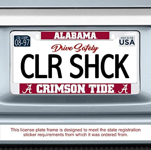 Colorshock Alabama Crimson Tide Tide Metal Recards Flate Plate